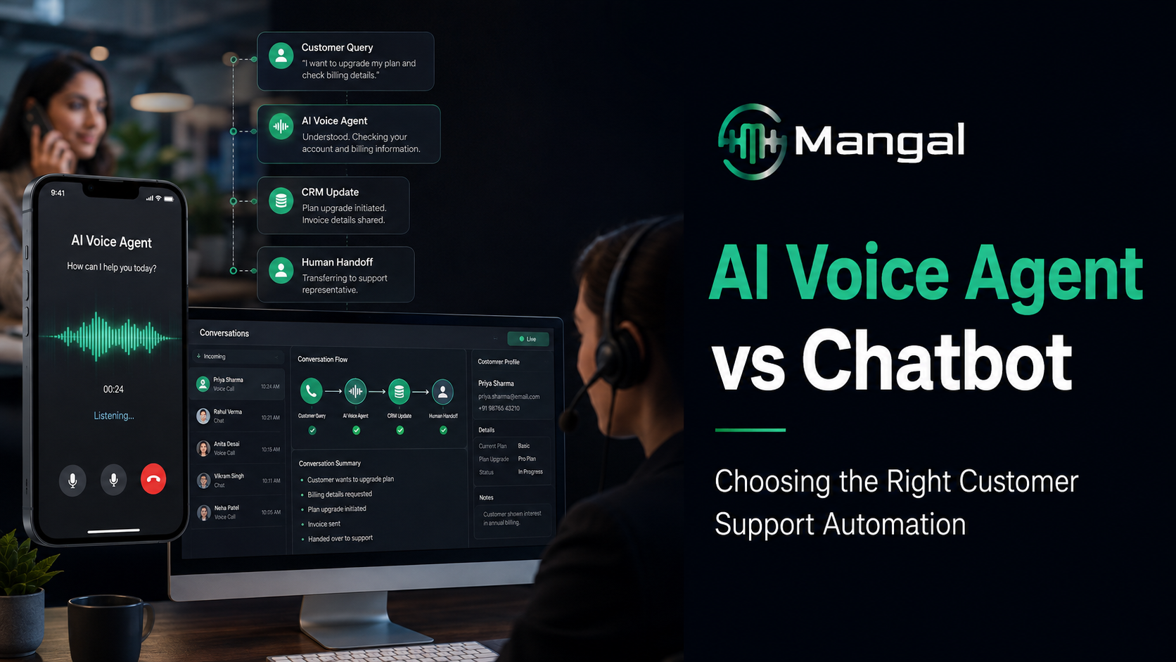 AI Voice Agent vs Chatbot